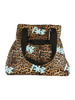 ANIMALIER | Borsa shopping effetto martellato con scritte logo