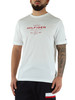 BIANCO | T-shirt in cotone con stampa logo frontale