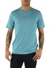 AZZURRO | T-shirt in cotone con scritta logo a rilievo