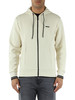BEIGE | Felpa in misto cotone con cappuccio e zip