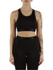 NERO | Top sportivo con elastico stampa logo