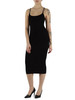 SCHWARZ | Rippenkleid aus Viskosemischung
