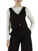 NERO | Gilet corto in misto viscosa