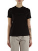 NERO | T-shirt in cotone con stampa logo frontale