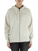 BEIGE | Felpa in cotone con zip e cappuccio