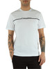 BIANCO | T-shirt in cotone con scritta logo frontale
