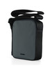 GRIGIO | Borsa a tracolla in tessuto con placca logo