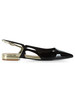 NERO | Sling back effetto vernice VIVIEN 07