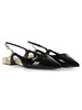 NERO | Sling back effetto vernice VIVIEN 07