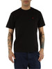 SCHWARZ | Baumwoll-T-Shirt mit Logo-Patch auf der Vorderseite