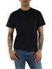 Dunkelblau | Baumwoll-T-Shirt mit Logo-Patch auf der Vorderseite