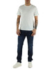 BIANCO | T-shirt in cotone con stampa logo a rilievo
