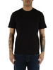 NERO | T-shirt in cotone con stampa logo a rilievo
