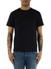 BLU SCURO | T-shirt in misto cotone e seta ZOLE 02