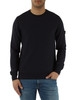 Dunkelblau | Rundhals Baumwollpullover GANNA 03