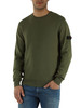 Militärgrün | Rundhals Baumwollpullover GANNA 03