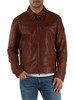 MARRONE | Giacca in pelle effetto vintage GILMA