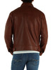 MARRONE | Giacca in pelle effetto vintage GILMA