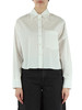 BIANCO | Camicia cropped EDEN con pieghe posteriori