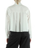 BIANCO | Camicia cropped EDEN con pieghe posteriori