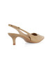 BEIGE | Leder-Slingback mit Logodetail