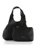 SCHWARZ | DUA Small Handtasche aus genarbtem Leder