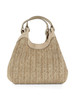 BEIGE | Borsa a mano in in paglia e suede DUA Small