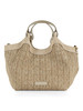 BEIGE | Borsa a mano in in paglia e suede DUA Small