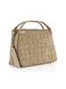 BEIGE | Borsa a mano in in paglia e suede ALIFA