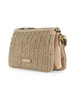 BEIGE | Borsa a spalla in in paglia e suede BROOKE