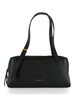 SCHWARZ | Schultertasche aus genarbtem Leder DEA