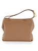 Tonfarbe | Schultertasche aus genarbtem Leder CECILE Large