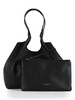 NERO | Borsa a spalla in pelle martellata DUA Large