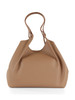 MARRONE CHIARO | Borsa a spalla in pelle martellata DUA Large