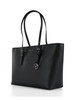 SCHWARZ | QUINN Large Tote Bag aus genarbtem Leder