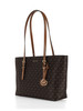 MARRONE | Borsa tote in tessuto stampa logo QUINN Medium