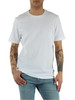 BIANCO | T-shirt in misto cotone con lavorazione a nido d'ape