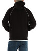 SCHWARZ | Kapuzenpullover aus Baumwoll-Piqué-Mischung
