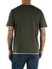 VERDE MILITARE | T-shirt in cotone Supima con inserti a contrasto