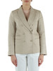 BEIGE | Giacca doppiopetto in lino e lana vergine