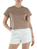 ARGILLA | T-shirt cropped in misto cotone
