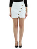 BIANCO | Gonna corta in gabardina di cotone
