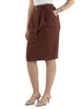 MARRONE | Gonna in misto viscosa EDWENA