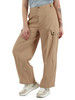 BEIGE | Pantalone in cotone fluido ROSALIN con tasche cargo