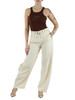 CREMA | Pantalone in viscosa LEXY con cintura