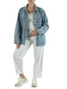 HELLBLAU | Oversize-Jeansjacke PIFFERAIO mit Strass