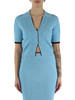 AZZURRO | Cardigan cropped LAMPO in misto viscosa