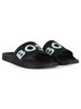 BIANCO/NERO | Ciabatte ARYEH con logo impresso