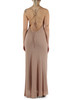 NUDE | Abito lungo FARRO in crepe de chine con strass