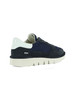 BLU SCURO | Sneakers slip on in pelle e tessuto a rete P005